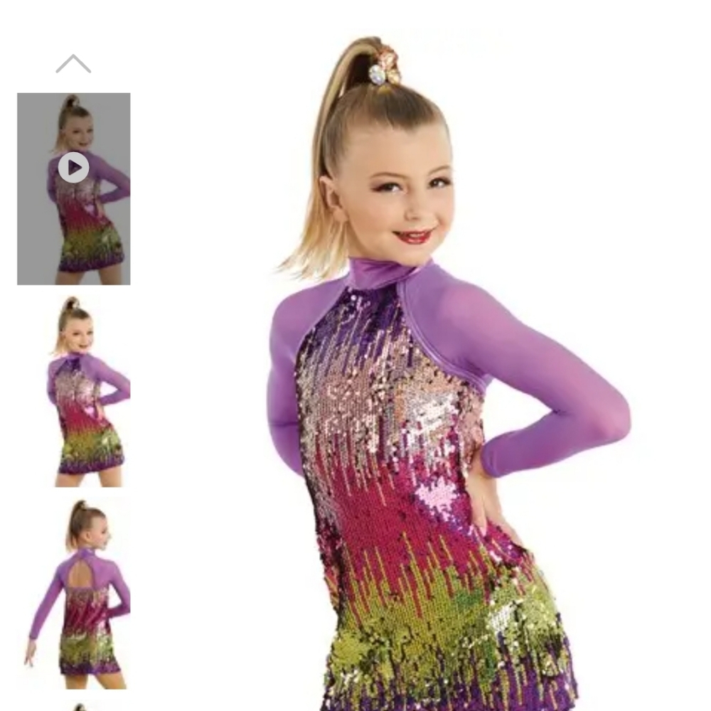 Weissman Sequin Kids Costume - Purple, Pink, and Green